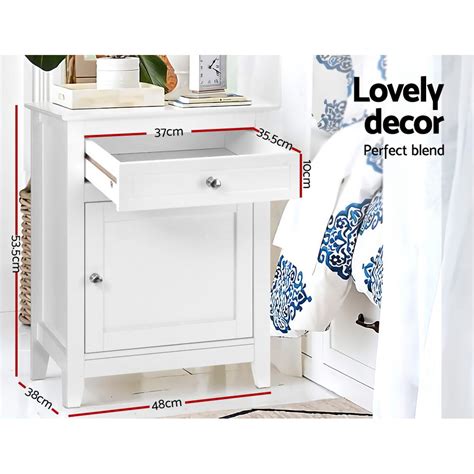 Bedside Cabinet White Complete Storage Solutions