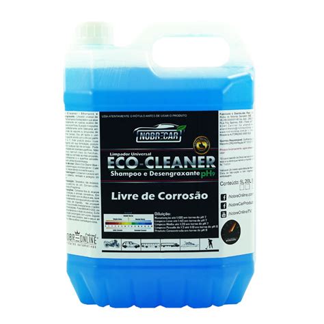 Eco Cleaner Shampoo E Desengraxante Ph Linha Premium Nobre Car