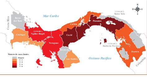 Mapa Político De Panamá Provincias Comarcas Y 58 OFF