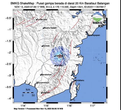 Gempa Darat M4 0 Guncang Balangan Kalsel Getaran Terasa Nyata Di Tabalong