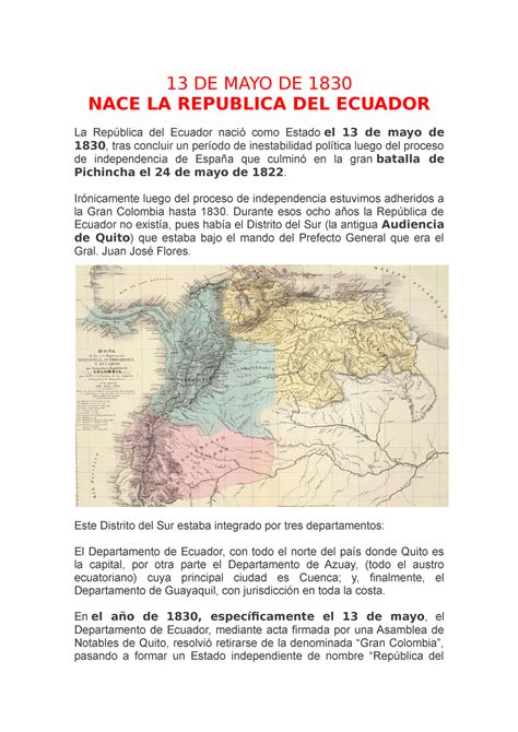 Mapa Del Ecuador De 1830 Images