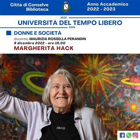 Universita Del Tempo Libero Donne E Societa Margherita Hack