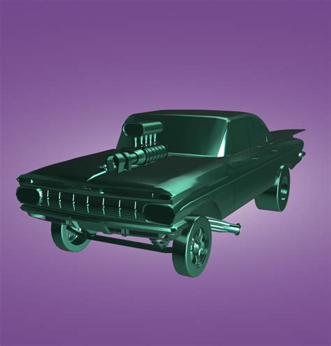 Stl File Chevrolet Bel Air 1959 Gasser・3d Print Design To Download・cults