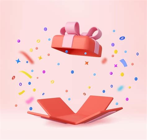 Bo Te Cadeau Ouverte Surprise D Avec Bo Te Cadeau De Confettis