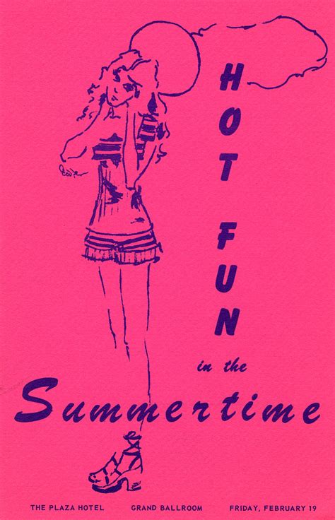 Hot Fun In The Summertime 1971 Fashion Show Program Cover Flickr