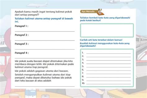 Kunci Jawaban Tema 7 Kelas 3 Halaman 119 120 Subtema 3 Ide Pokok Teks