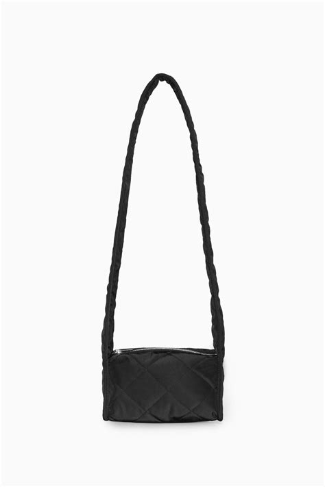 Cos Mini Diamond Quilted Crossbody Bag Black Editorialist