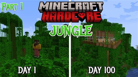 I Survived 100 Days In A JUNGLE ONLY World In Minecraft Hardcore