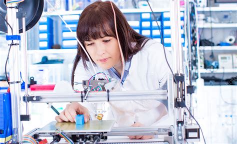 Student Working In Robotics Laboratory Stock Image F0183445