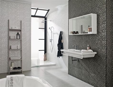 Gri Banyo Duvar Dekorasyonu Mosaic Bathroom Tile Bathroom Wall