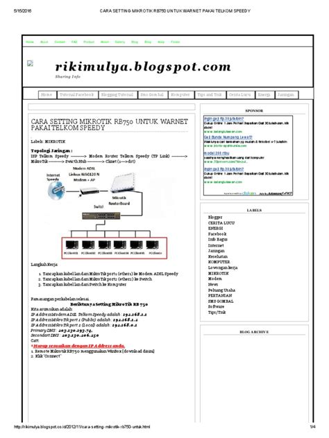 PDF Cara Setting Mikrotik DOKUMEN TIPS