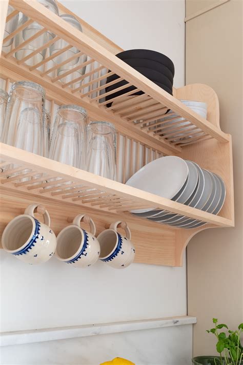 A Custom Plate Rack In The Kitchen The Gold Hive