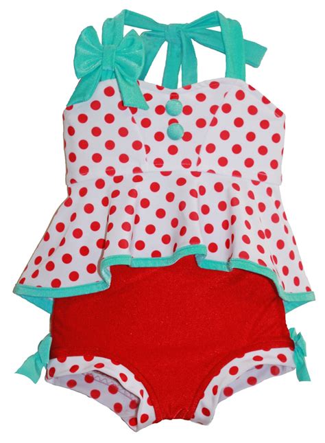 Retro Hi Lo Tankini And High Waisted Trunks In Red Polkadot And Etsy