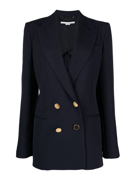 Blazers Stella Mccartney Double Breasted Blazer With Peak Lapels