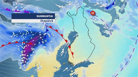 Matalapaine tuo Suomeen runsaita lumi ja räntäsateita viikonvaihteessa