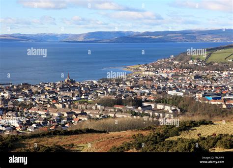 Largs The North Ayrshire Town In Scotland From Castle Hill Stock Photo