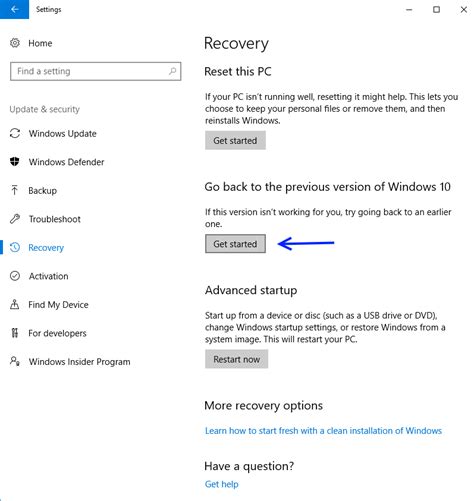 How To Recoverrestore Your Previous Version Of Windows 10 Summa Lai