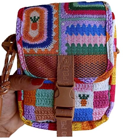 BOLSA FARM FERVO BORDA BORDA ESTAMPADA COLORIDA Shopee Brasil