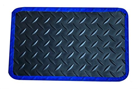 Boot Mat For Toyota Aygo 2005 To 2012 Tailored Black Rubber Blue Trim