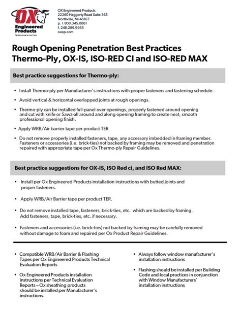 Best Practices Fact Sheet Thumbnail Ox Engineered Products