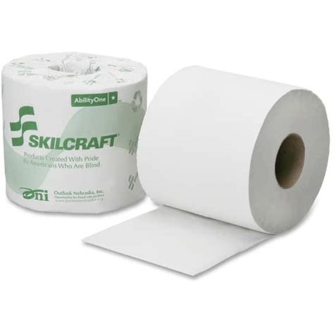 SKILCRAFT 2 Ply Toilet Tissue Paper 550 Sheets Per Roll 80 Rolls Per