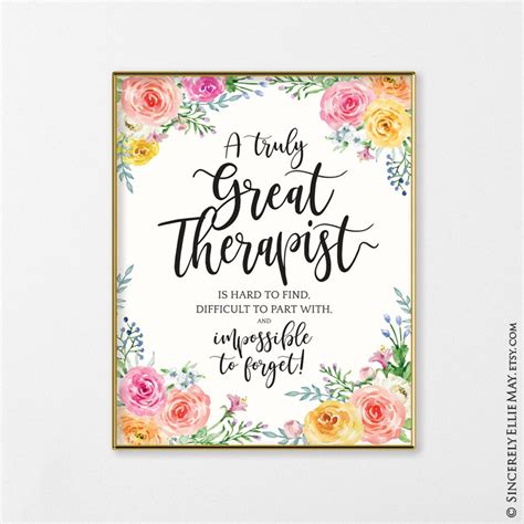 Thank You Therapist T Beautiful Appreciation Quote Office Decor Wall