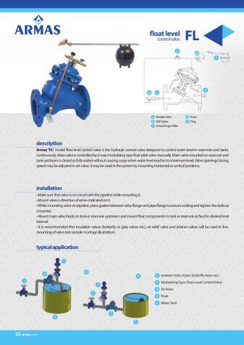 Fl Float Level Control Valve Armas Su Armaturleri San Ve Tic As Pdf