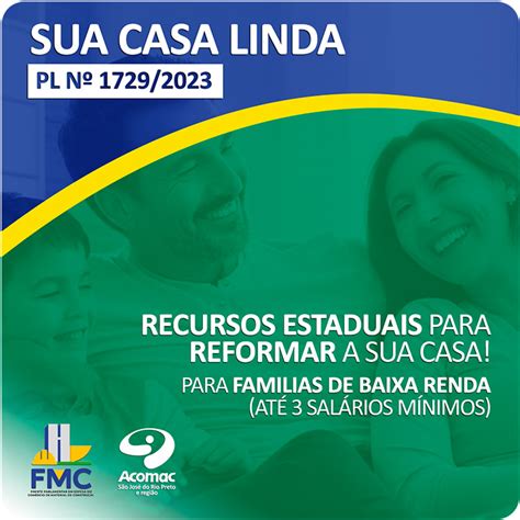 Programa Sua Casa Linda PL Nº 1729 2023 Recursos Estaduais para