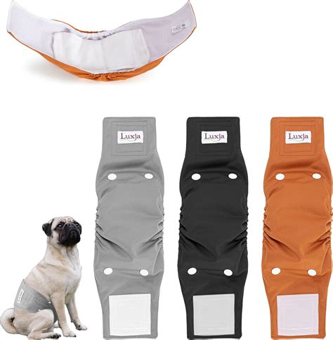 Teamoy Lot De Couches R Utilisables Pour Chiens M Les Bandeau