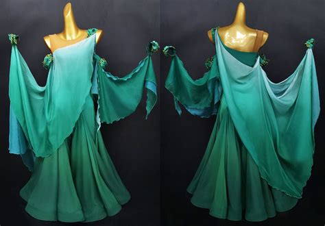 Ombre Green Ballroom Dance Dress Ombre Green Smooth Dress B0009 - Etsy