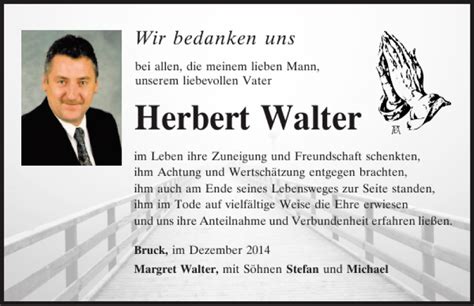 Traueranzeigen Von Bruck Herbert Walter Mittelbayerische Trauer