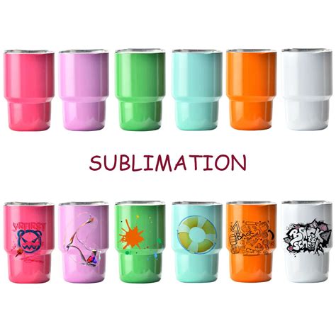 New 2oz 3oz Mini Tumbler Sublimation Shot Glass With Lid Metal Tumbler