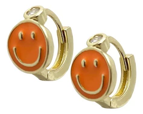 Aretes Cara Feliz Oro 18k Ilan Dorado Dama 91119 S024 MercadoLibre