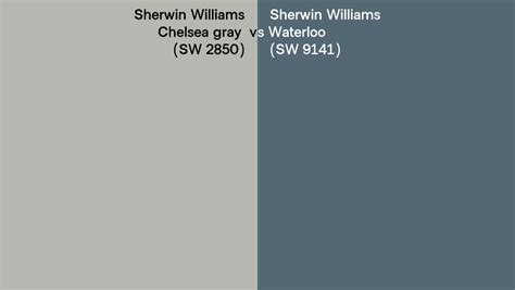 Sherwin Williams Chelsea Gray Vs Waterloo Side By Side Comparison