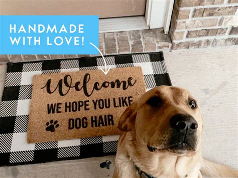 We Hope You Like Dog Hair Dog Lover Welcome Doormat Etsy