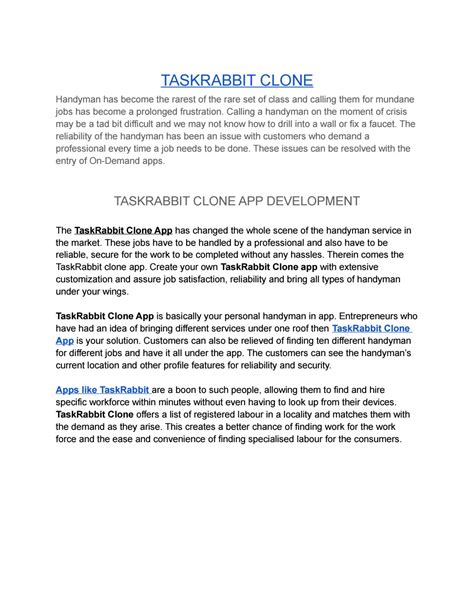 Taskrabbit Clone App Development By Apporio Apps Issuu