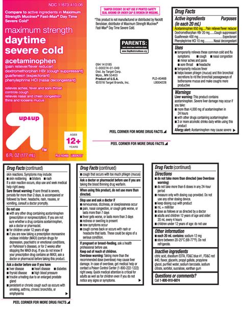 Mucus Relief Severe Cold Daytime Maximum Strength Acetaminophen