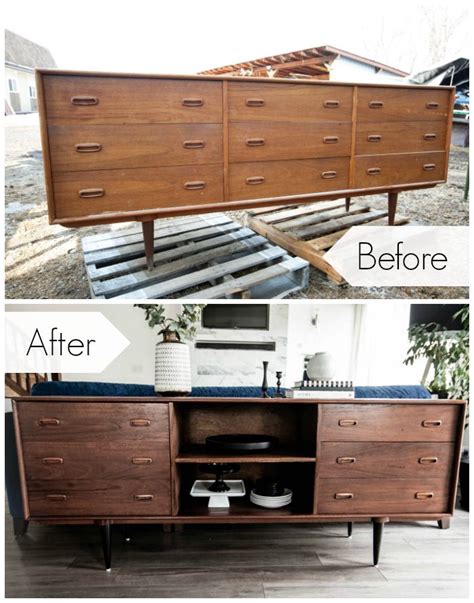 Mid Century Modern Sideboard Makeover How To Strip And Refinish