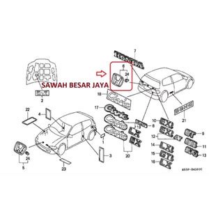 Jual Emblem Logo Lambang Huruf H Pintu Bagasi Belakang Civic Estilo Sr