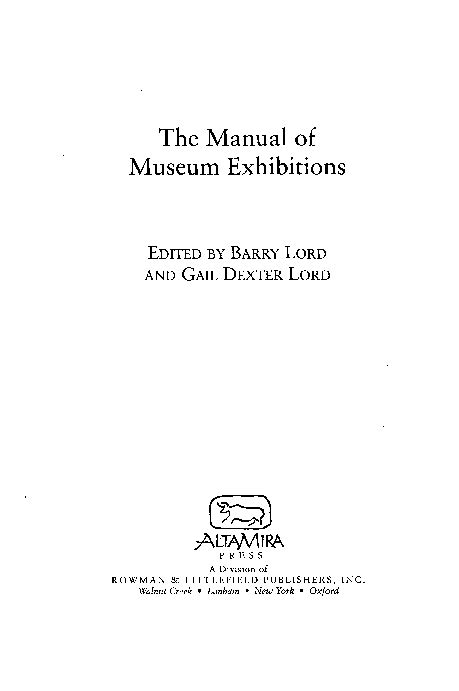 (PDF) The manual of museum exhibitions