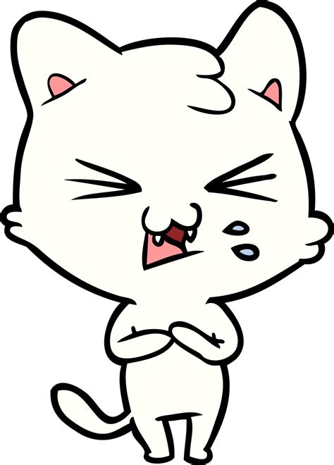 gato de dibujos animados silbando 12459541 Vector en Vecteezy