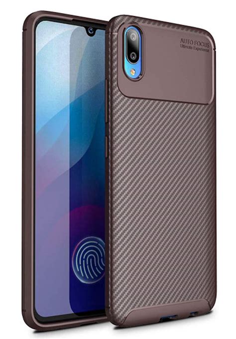 BOUNCEBACK Vivo V11 Pro Back Case Cover Carbon Fiber Slim TPU Soft