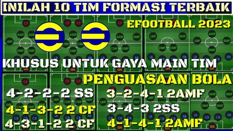 Inilah Tim Formasi Terbaik Efootball Mobile Khusus Untuk Gaya