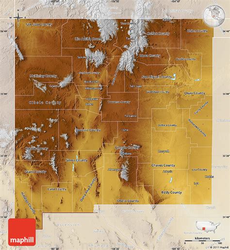 New Mexico Mountain Map - Angie Bobette