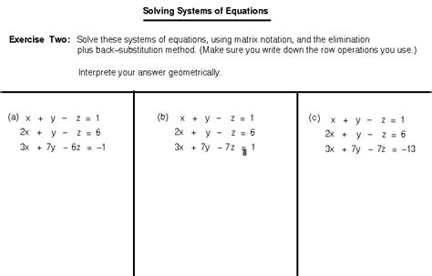 Linear Algebra Math100 Revision Exercises Resources