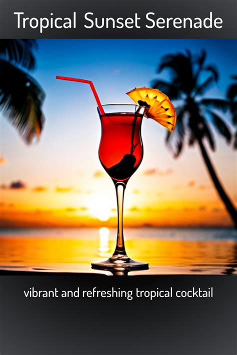 Tropical Sunset Serenade Vibrant And Refreshing Tropical Cocktail