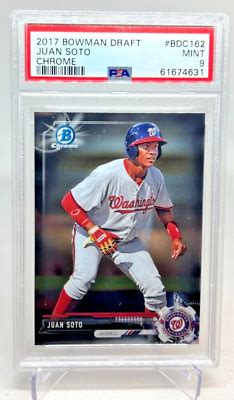 Psa Bowman Draft Chrome Juan Soto Bdc Nationals Ebay