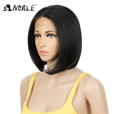 Noble Synthetic Lace Front Wig 4x4 Lace Front Wig Straight Short Bob W