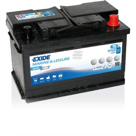 Batterie Exide Agm Marine Loisirs L V Ah A X X D Ep