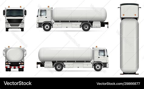 Tanker Truck Mockup Royalty Free Vector Image Vectorstock